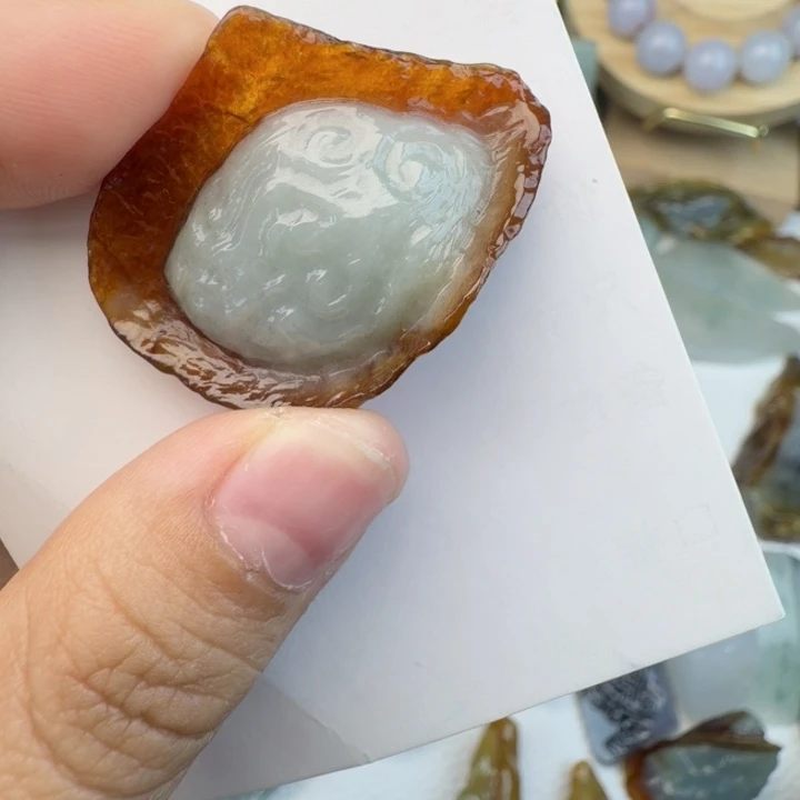 翡翠未镶嵌挂件翡翠