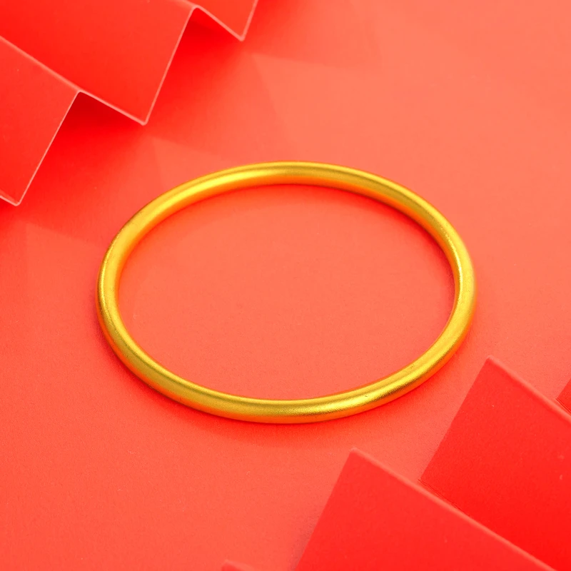 【陈晨专享】足金999饰品 古法素镯 BP 90150