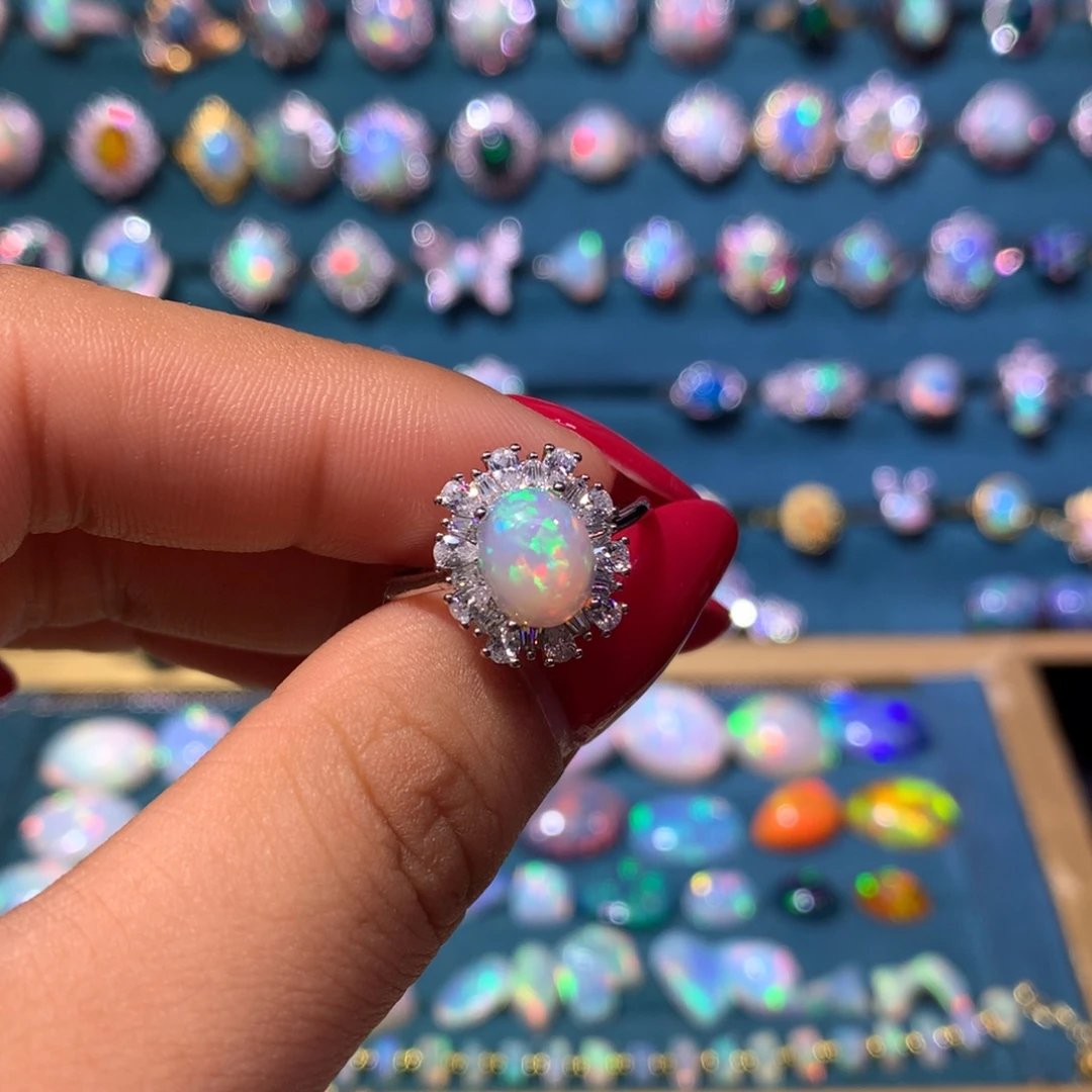 欧泊银S925镶嵌戒指款