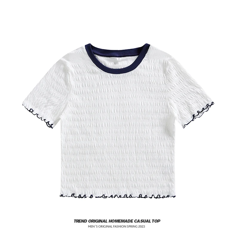 【T恤系列】泡芙 木耳边短袖 气质款sp