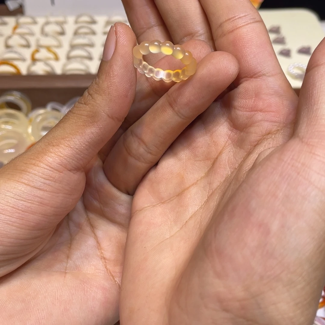 玛瑙/玉髓未镶嵌戒指30号港15