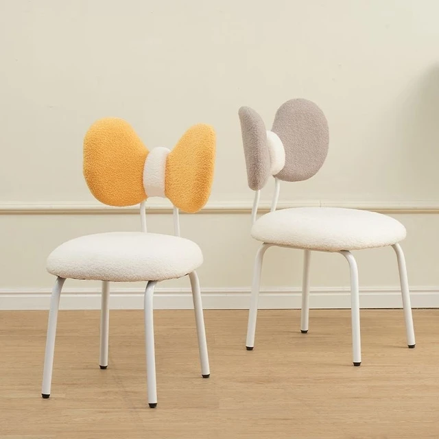 新款可旋转奶油风梳妆凳网红创意设计可爱女生卧室家用靠背化妆椅