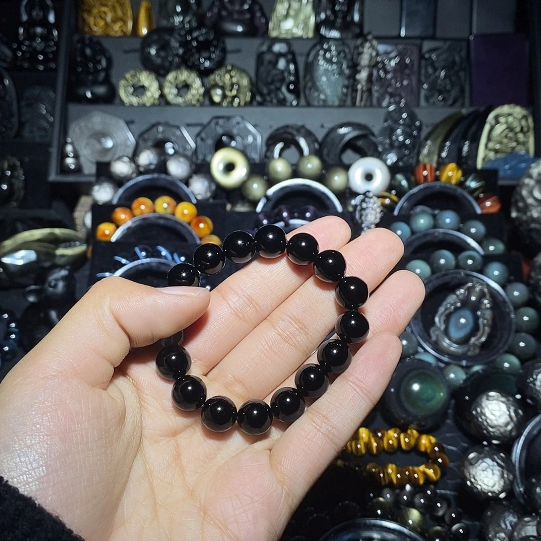 繁***星黑曜岩未镶嵌手链