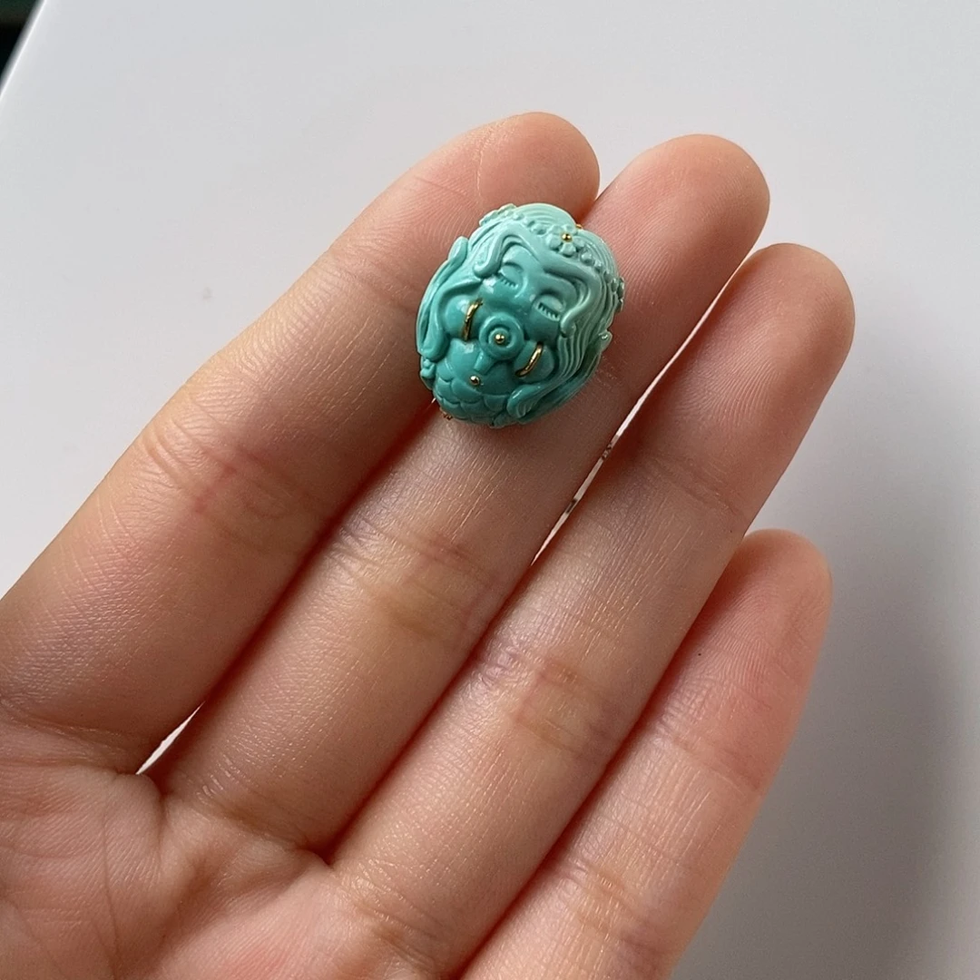 绿松石未镶嵌挂件