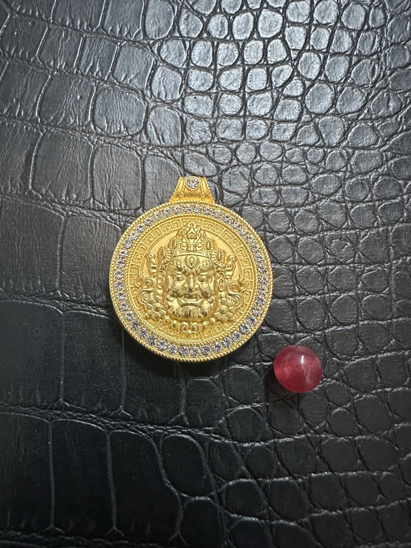 (典藏臻品) 足金吊坠玛瑙A204