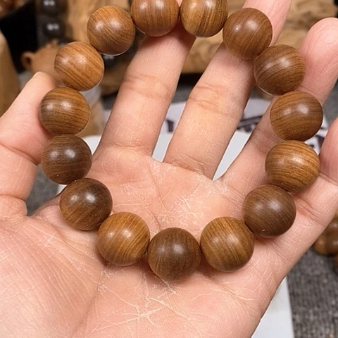 檀香木手串/手链老山檀香黑肉虎纹1.5沉水