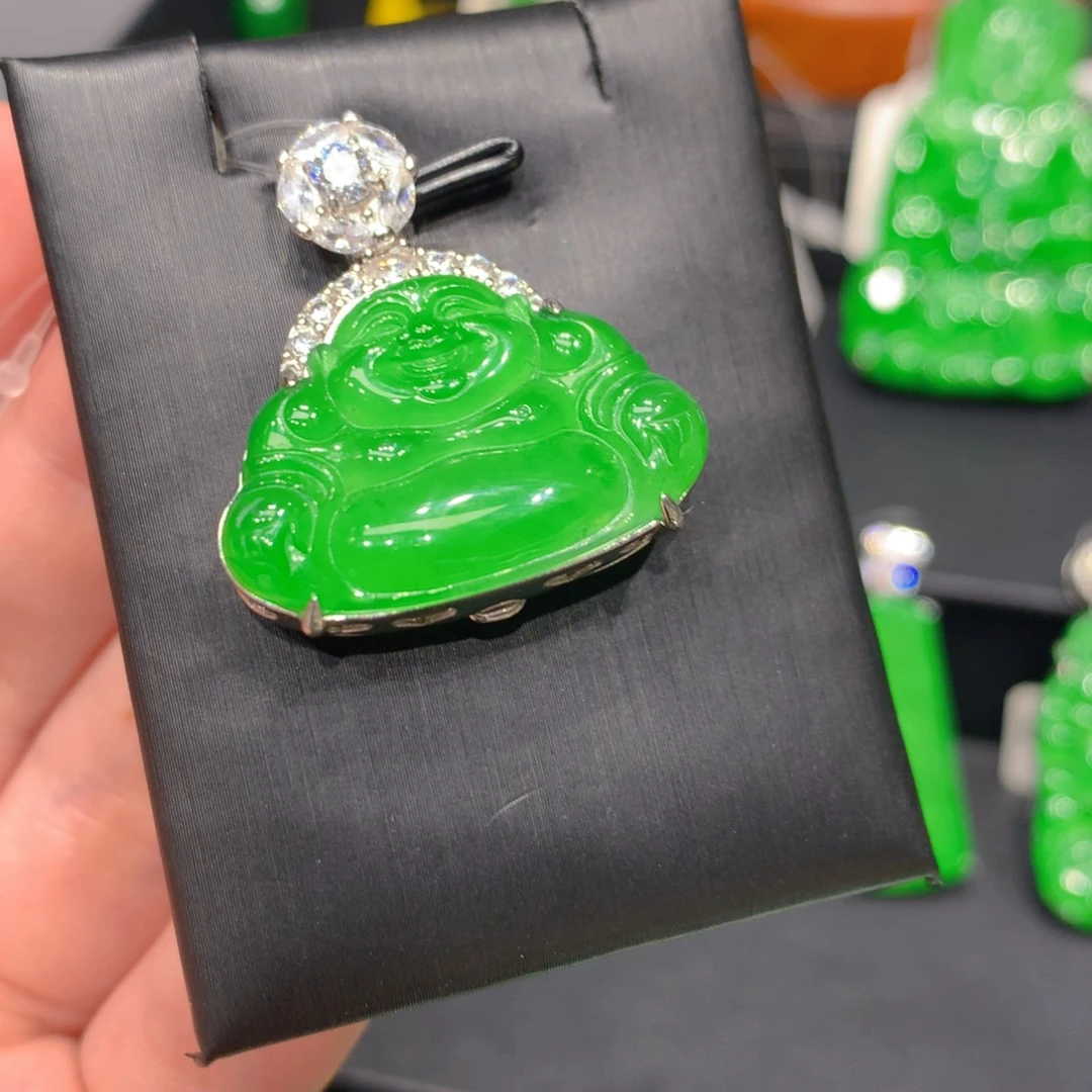 翡翠银S925镶嵌颈饰