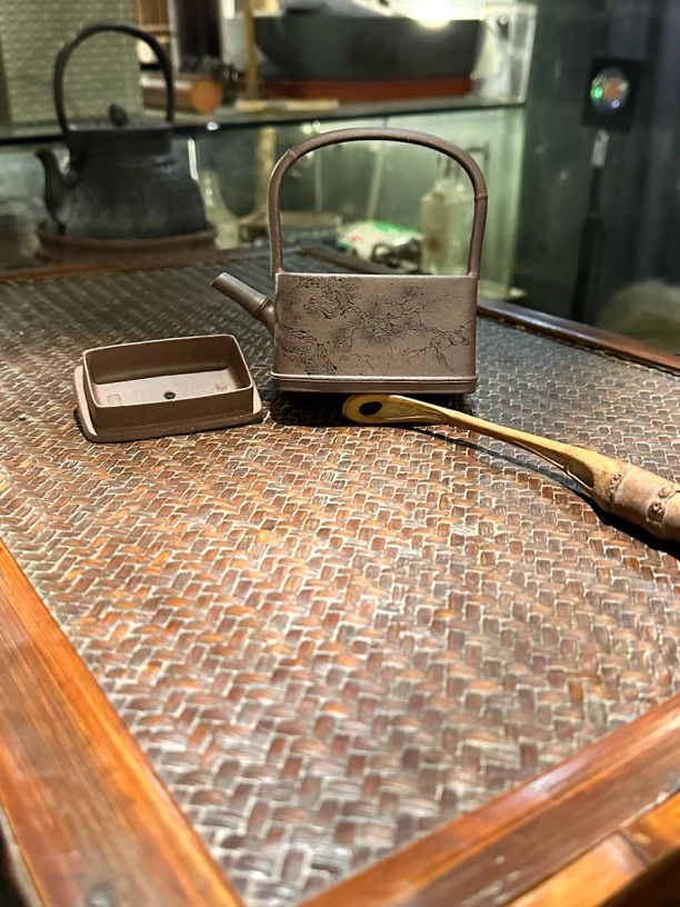 黄龙山底槽清泥 全手手工竹节提梁壶文人茶器紫砂壶