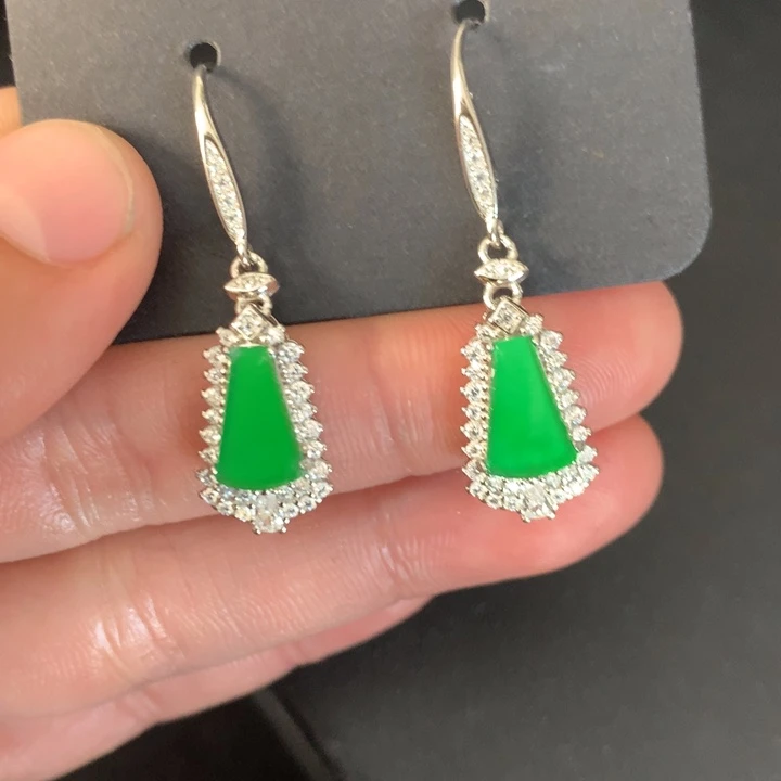 【闪购商品】翡翠颈饰银S925镶嵌天然翡翠