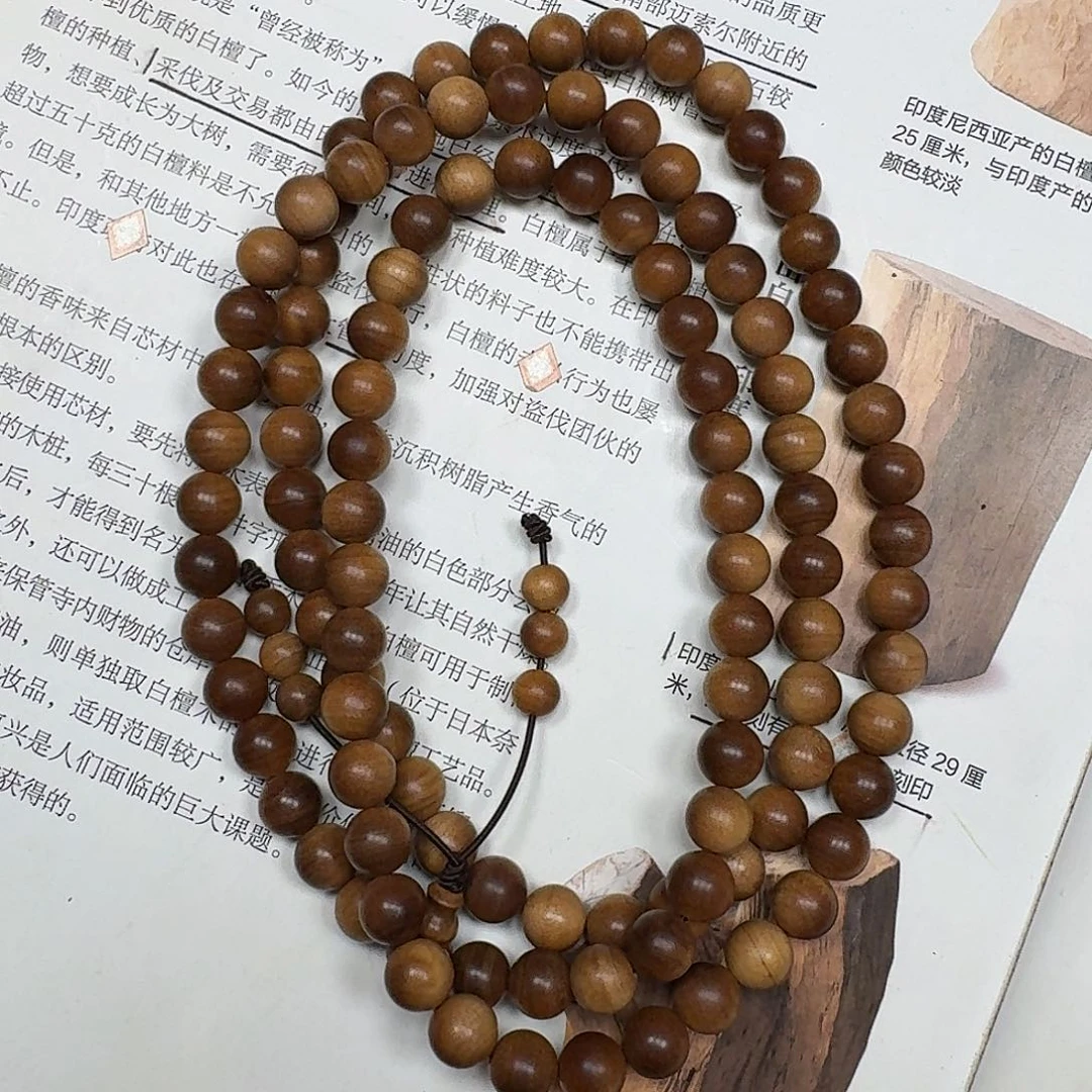 檀香木手串/手链四剖料0.8黑肉