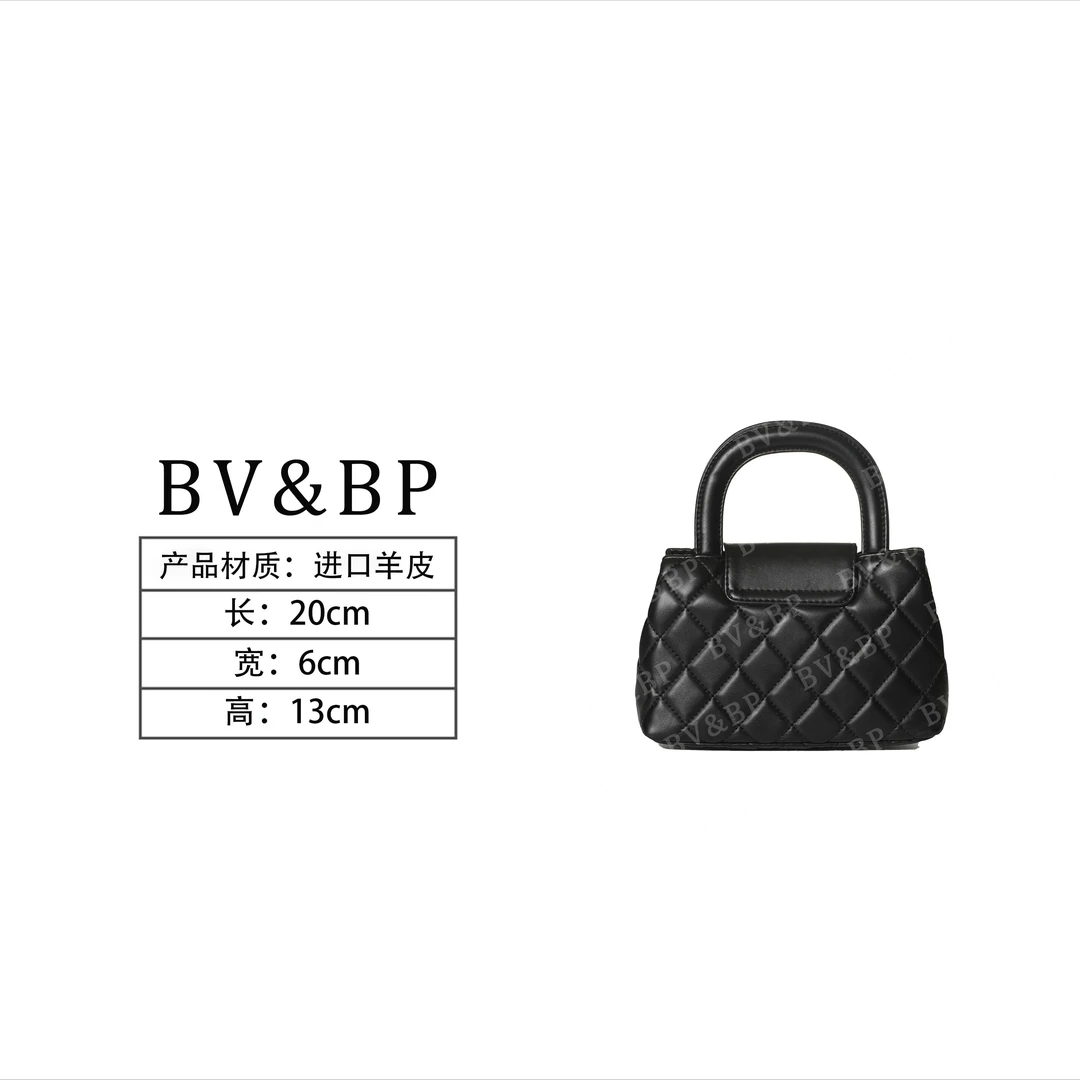 BV&BP· 原创设计 真皮高定手提单肩包 BV001-1-黑色