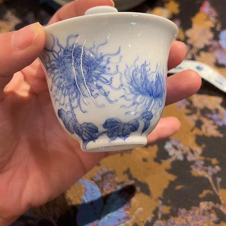 纯手工手绘两才盖碗