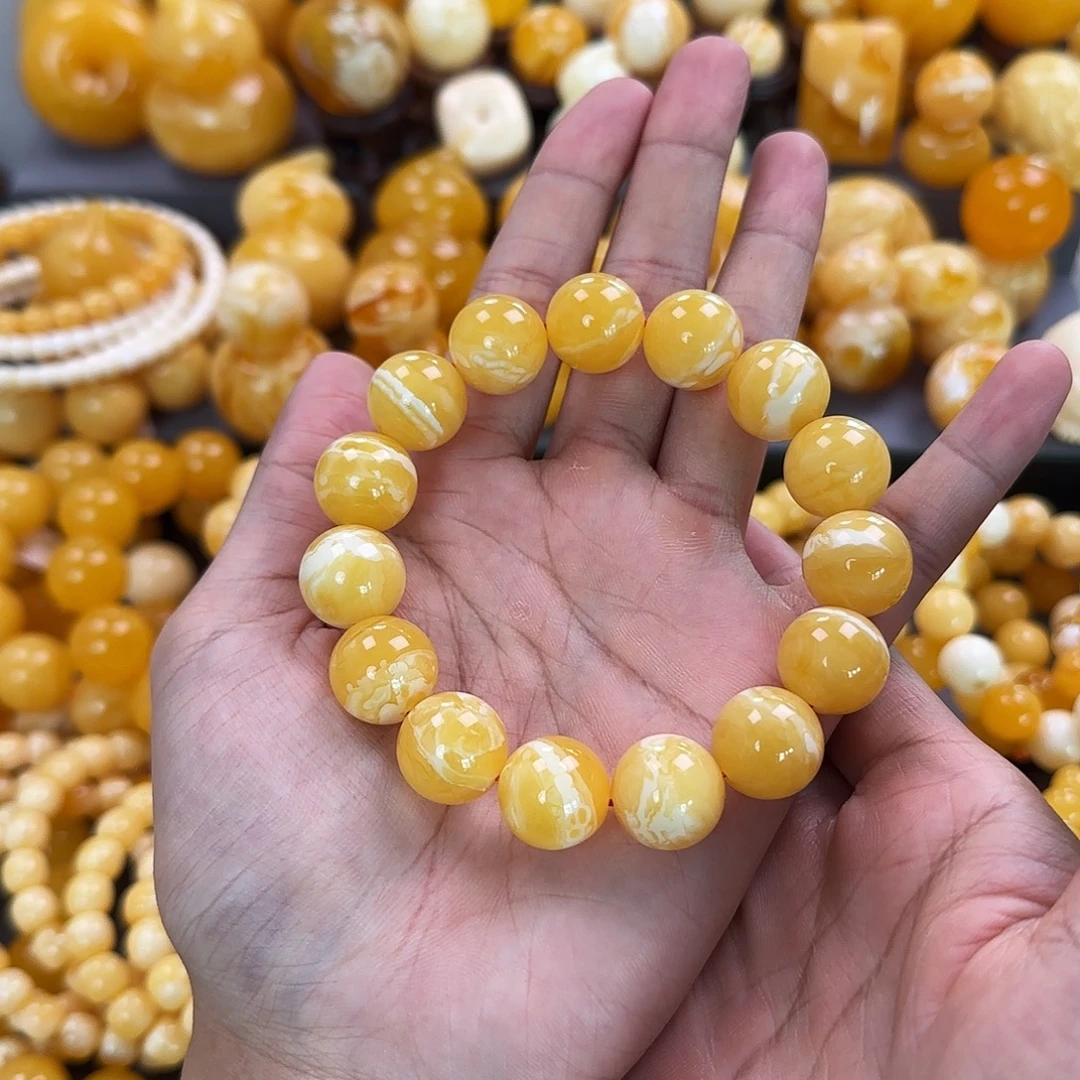 琥珀未镶嵌珠宝奇石16mm同料