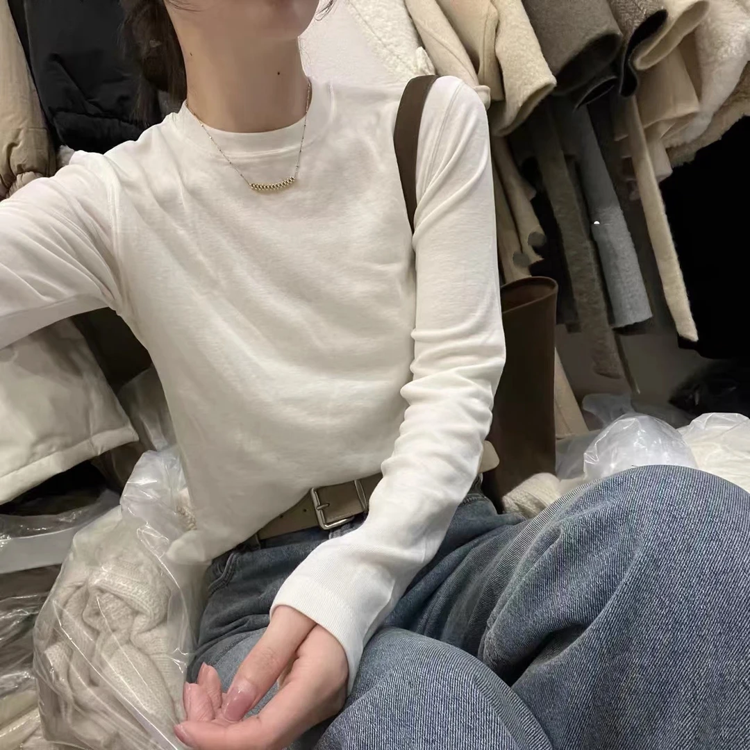 【粉风】东大门.hehr基础款百搭羊毛打底t