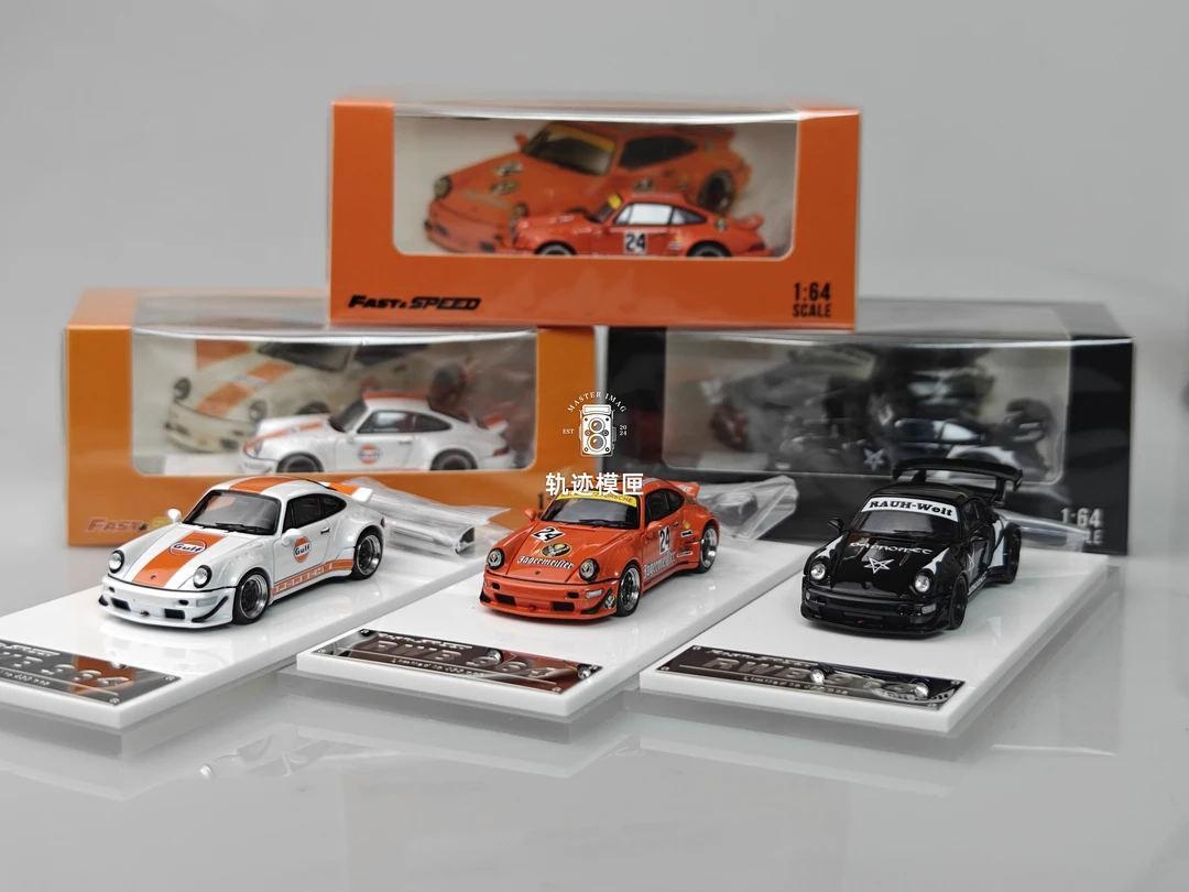 现货Fast Speed FS 1:64 保时捷 Rauh-Welt RWB 964 合金汽车模型