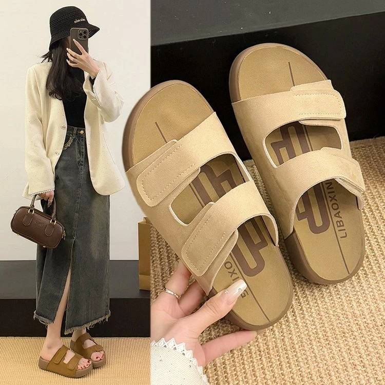 【运费险】欧若风厚底百搭时尚外穿女勃肯半包拖韩版潮6259