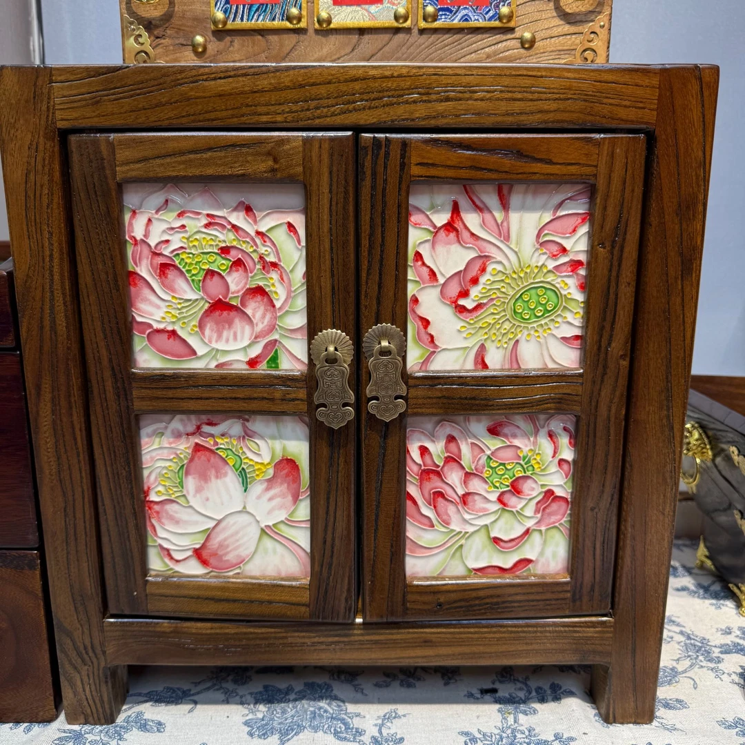 年终新中式工艺品客厅卧室办公室高档装饰摆放家用多景德镇陶瓷花