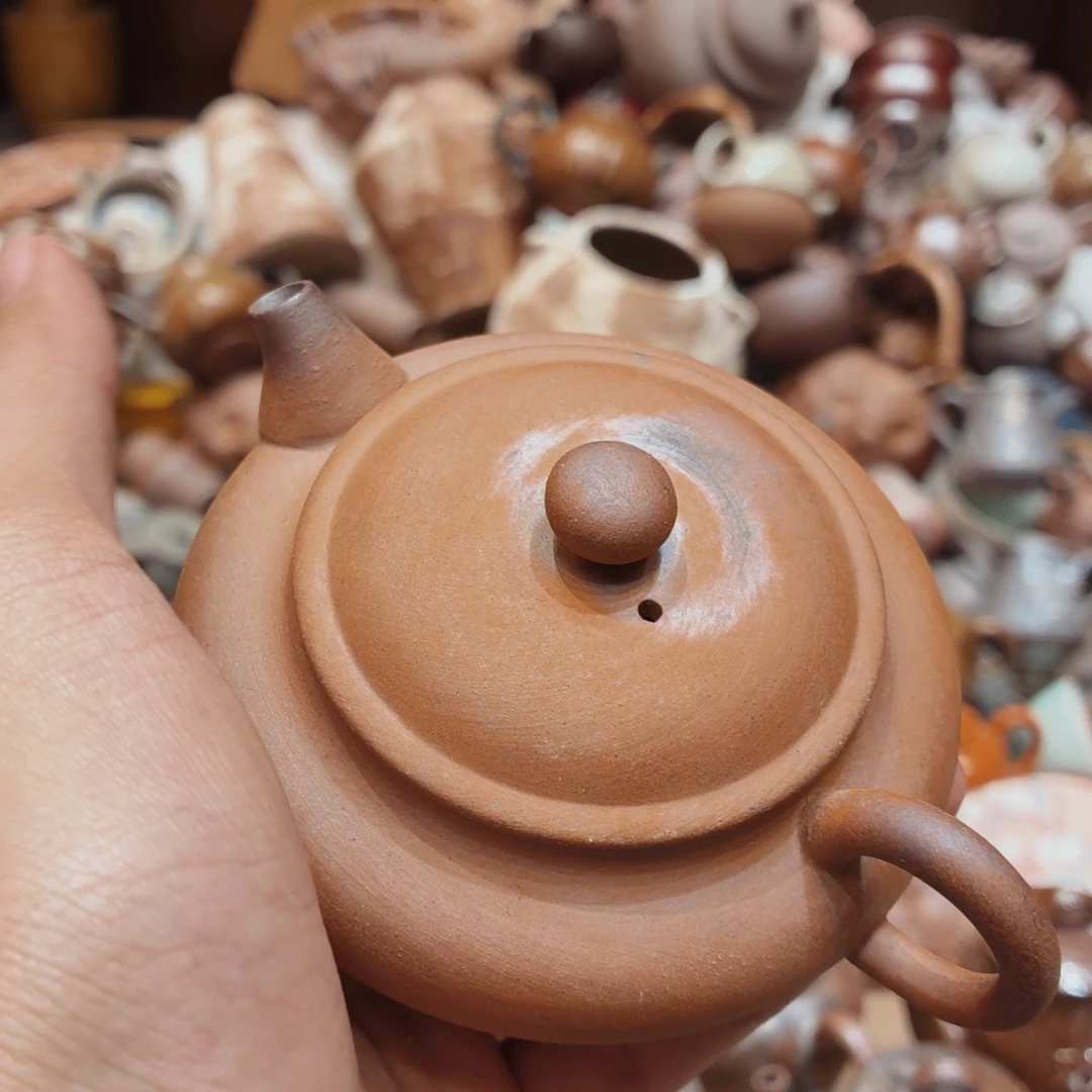 柴烧老岩泥手工茶器皿