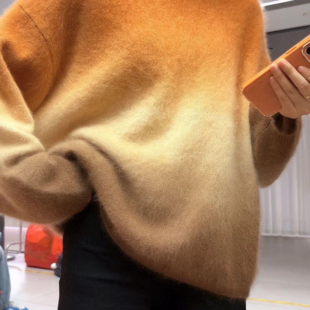 辰哥推荐渐变色毛衣