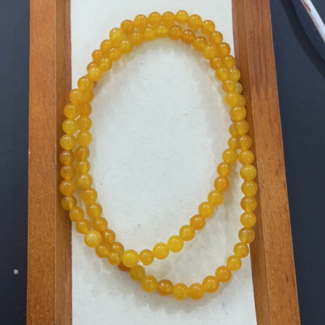 223  卡6鸡冠黄三圈项链