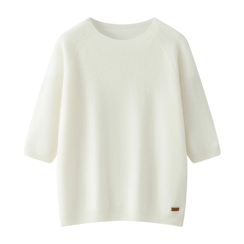 重磅推荐！圆领女士短袖针织T桖衫时尚百搭宽松