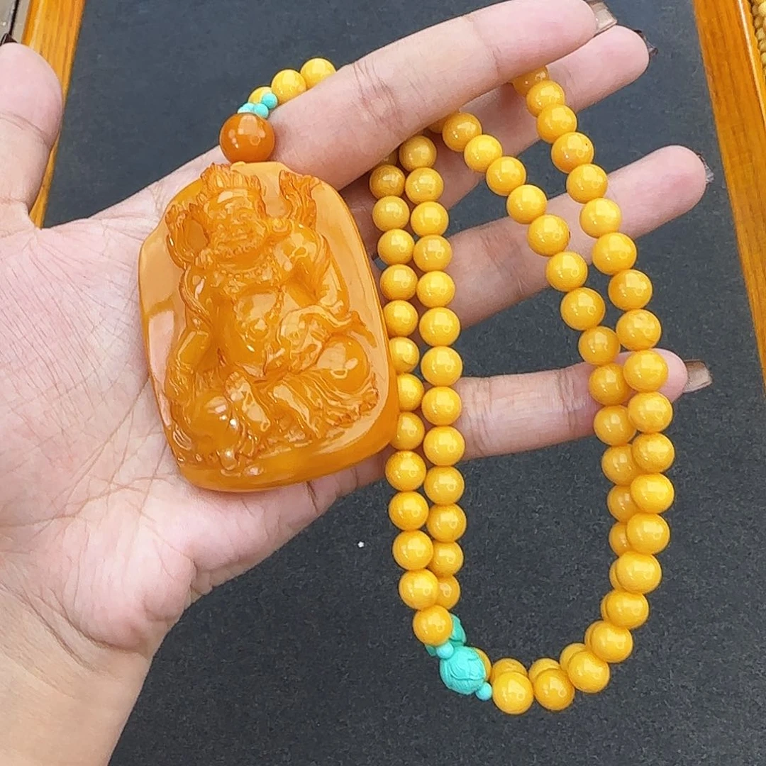 琥珀颈饰未镶嵌吊坠