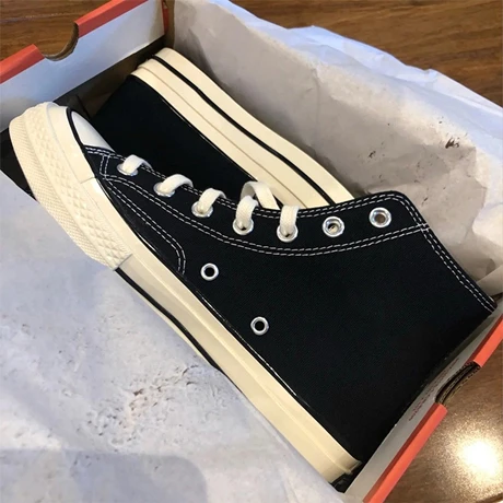 【澳门专柜正品】1970s帆布鞋正品经典黑色高帮男款女2025夏季新款