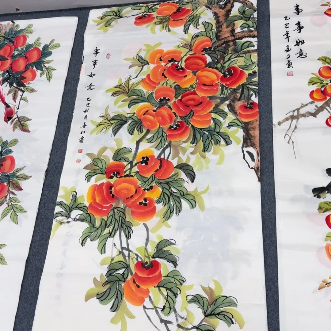 国画四尺尺寸70X140纯手绘作品