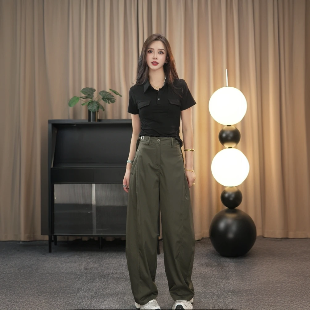 2025夏季新款欧韩酷帅时尚百搭显瘦窄版气球裤