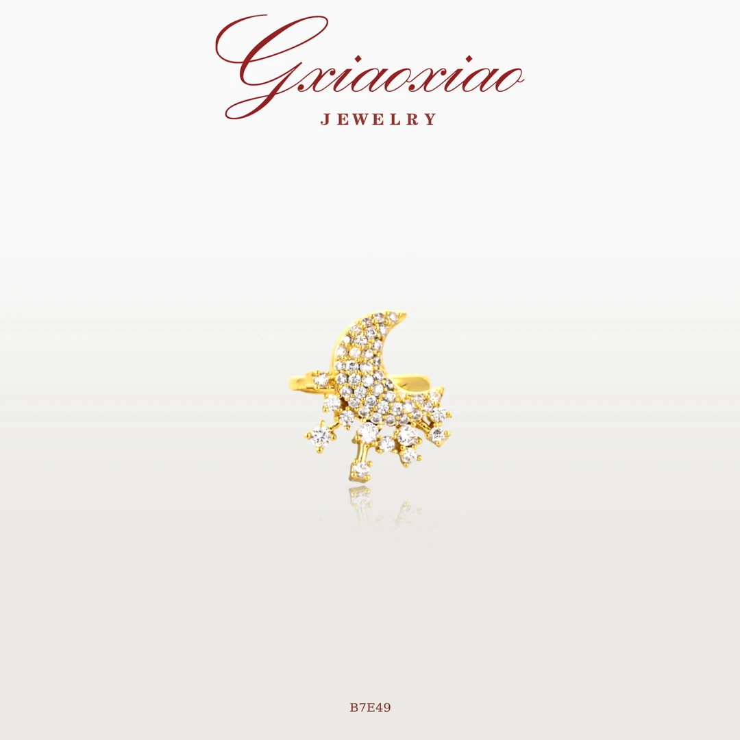 G XIAOXIAO 轻奢气质百搭精致百搭月亮耳夹 B7E49