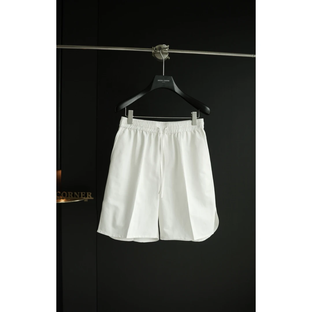 DRUNKCORNER 松紧侧开衩短裤白色时尚夏季498587#