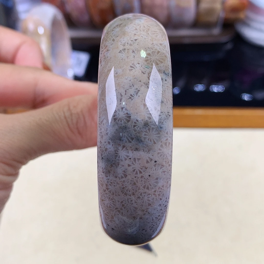 硅化珊瑚（珊瑚玉）未镶嵌吊坠(赠链)12号57圈口