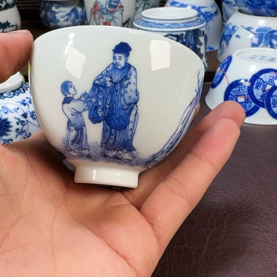 瓷片。*安现代景德镇陶瓷手绘茶具