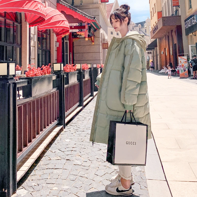 面包服女中长款羽绒棉服网红冬季外套休闲棉衣保暖棉袄加厚防寒服