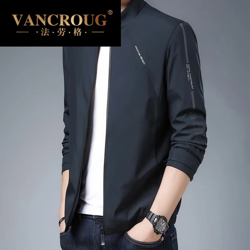 法劳格品牌春秋季夹克男中青年男士外套商务立领休行政夹克男装