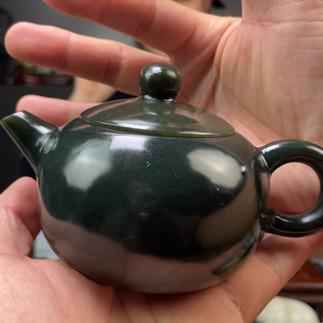 未镶嵌和田玉摆件和田玉茶壶未镶嵌