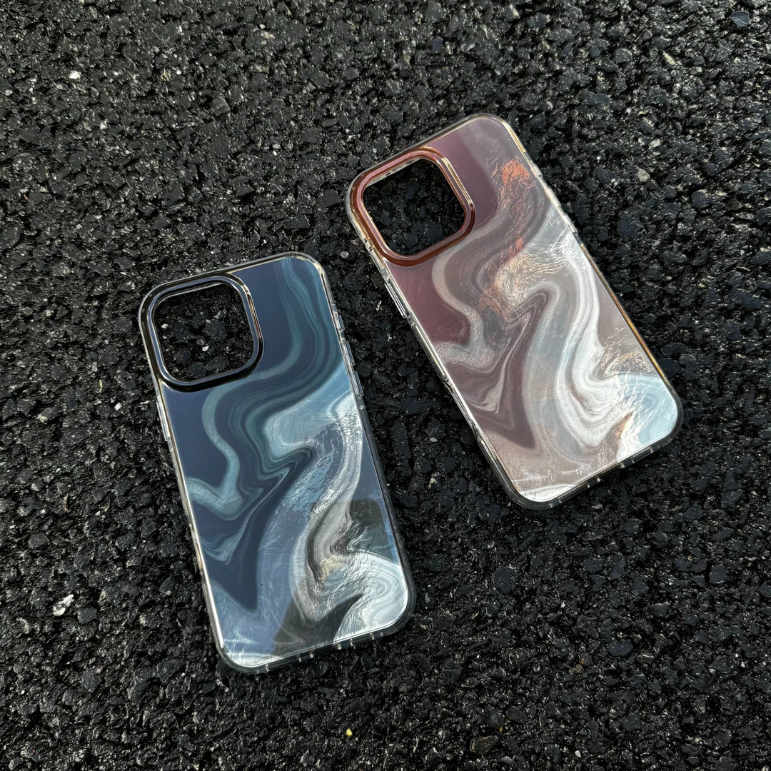 小众ins风晕染水磨适用苹果16情侣iPhone15ProMax/14全包手机壳13