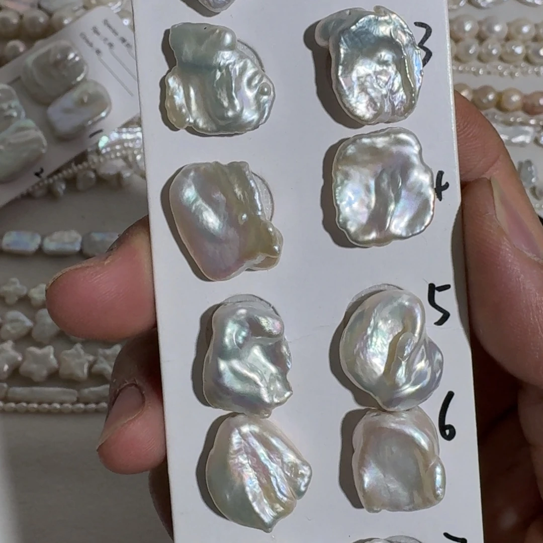 耳饰银S925镶嵌淡水珍珠多样性发一