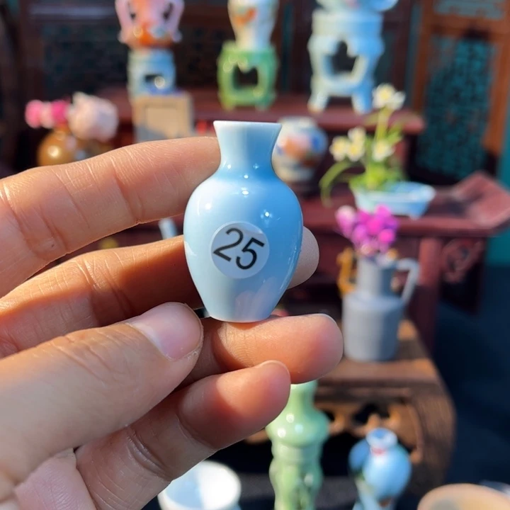 摆件微陶老王迷你花瓶