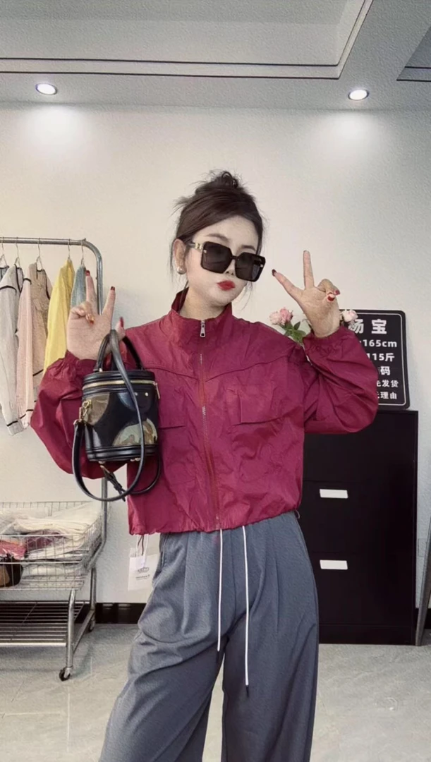 2025夏季新款防晒衣夹克式薄款韩版宽松休闲立领短速干外套