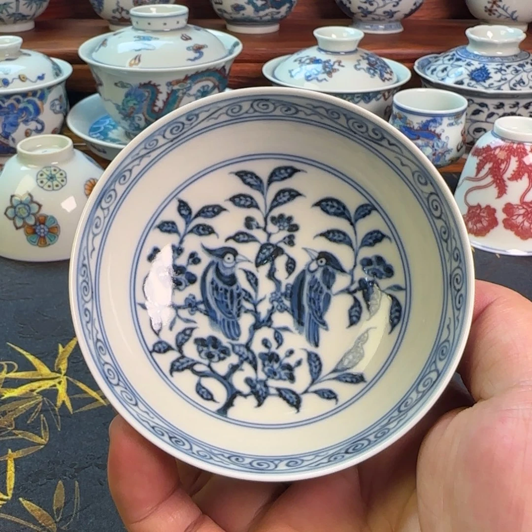 折枝果花鸟普洱主人杯