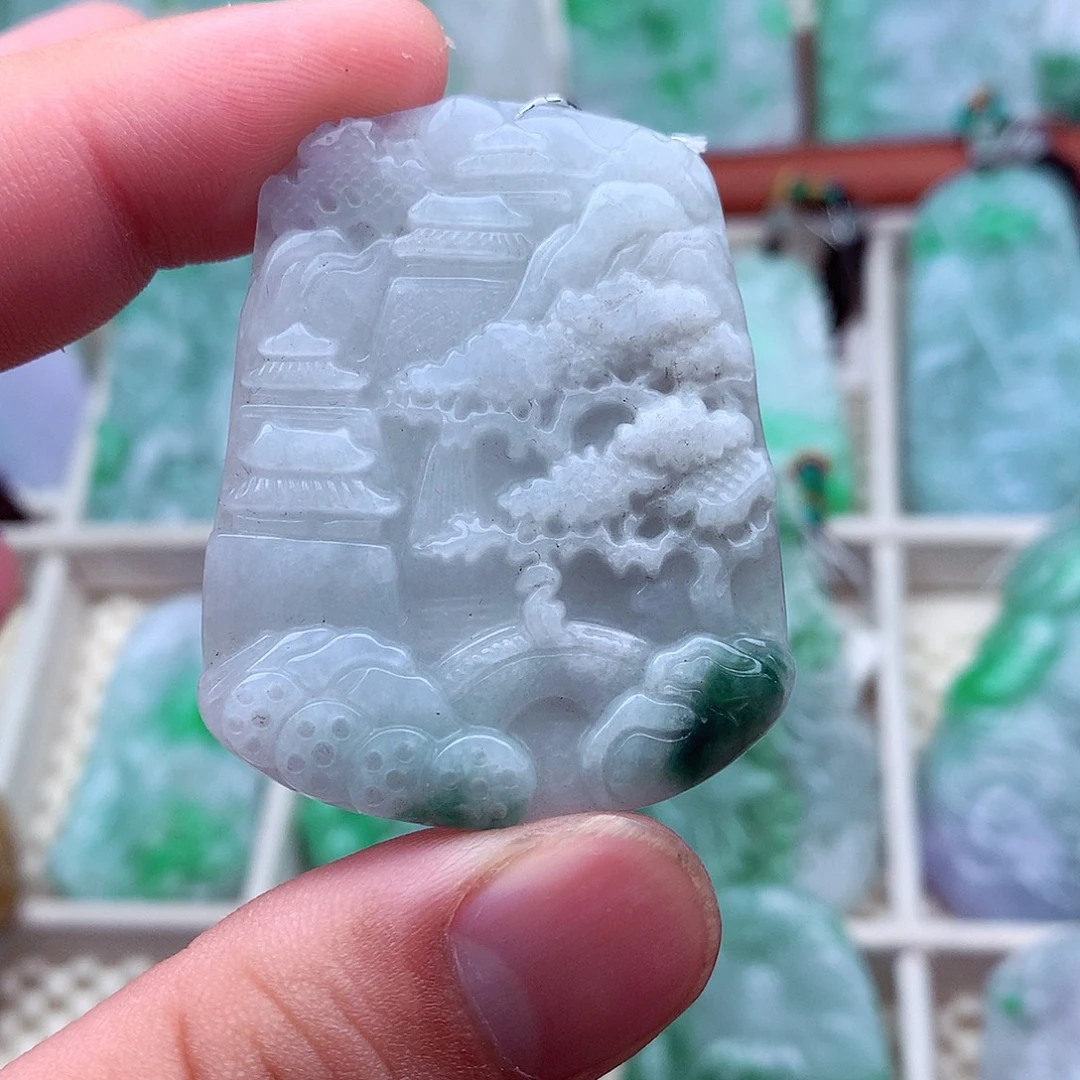 翡翠未镶嵌吊坠(不含链)