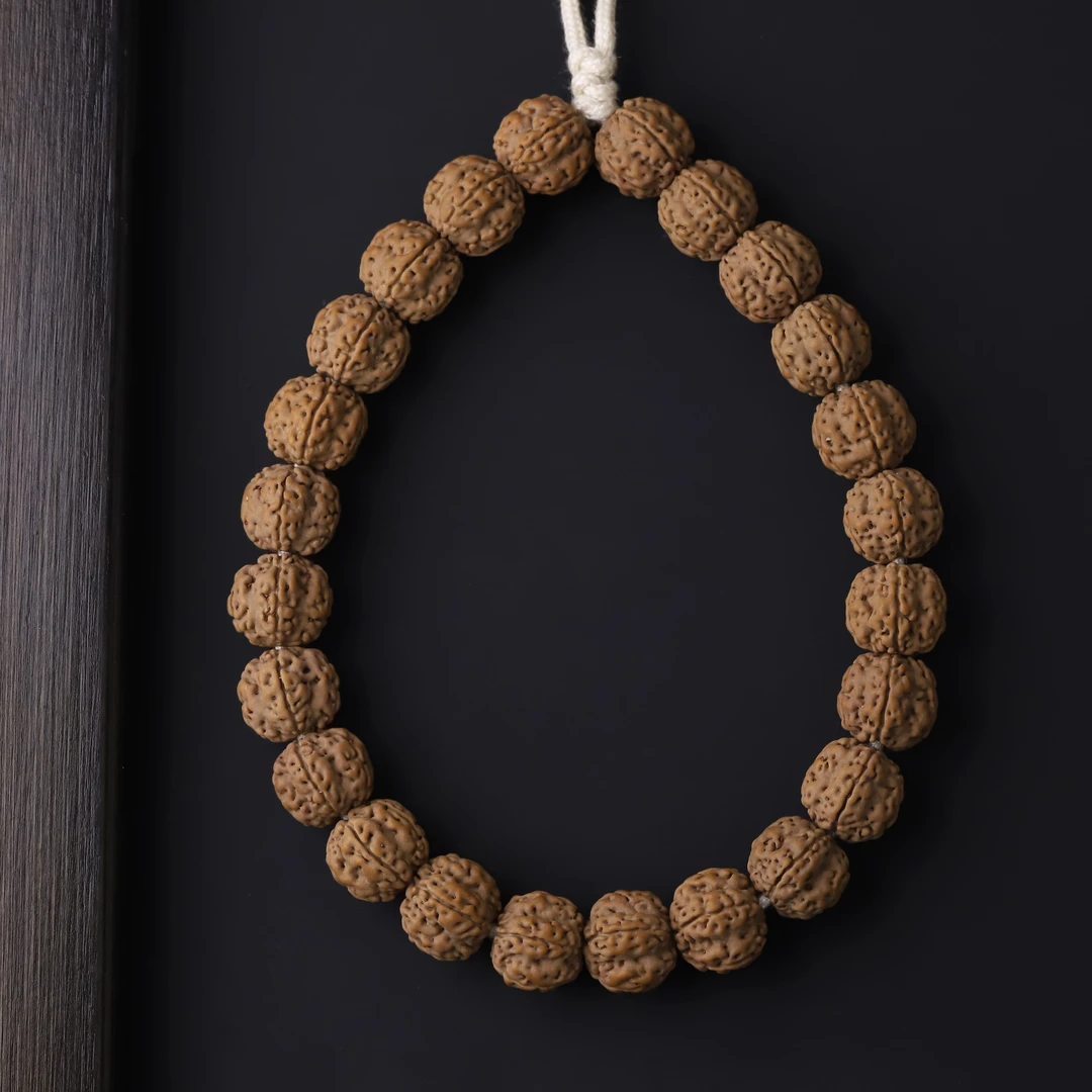 S9528-1【云上花王】定制原桩老树梅花双龙小金刚单圈文玩手串