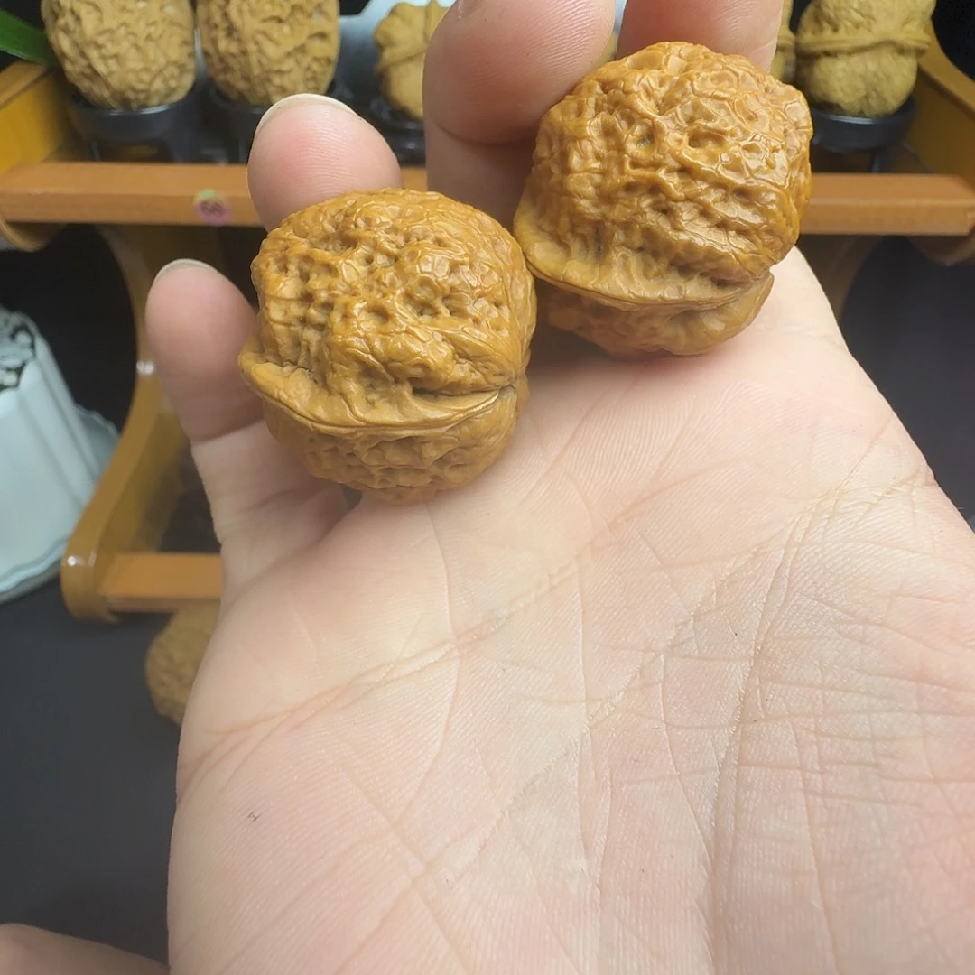 文玩核桃把件27号荷叶金蟾33尺