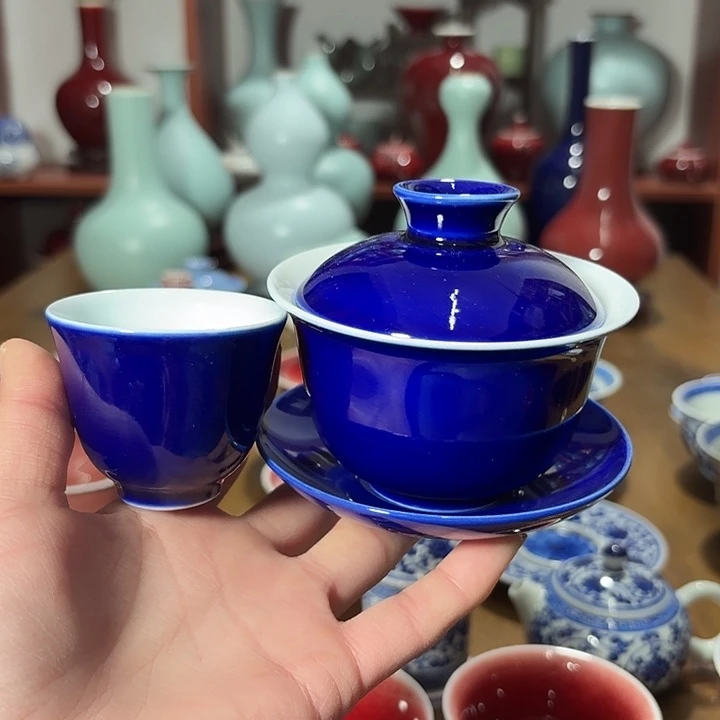 陶瓷景德镇高温陶瓷盖碗