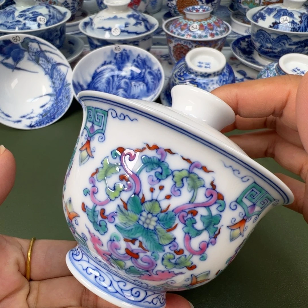 陶瓷景德镇纯手工纯手绘茶具木木53