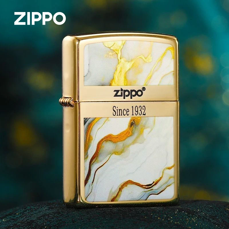 ZIPPO/之宝打火机鎏金玉珀珐琅起源商务送礼煤油防风官方正品DYJ1