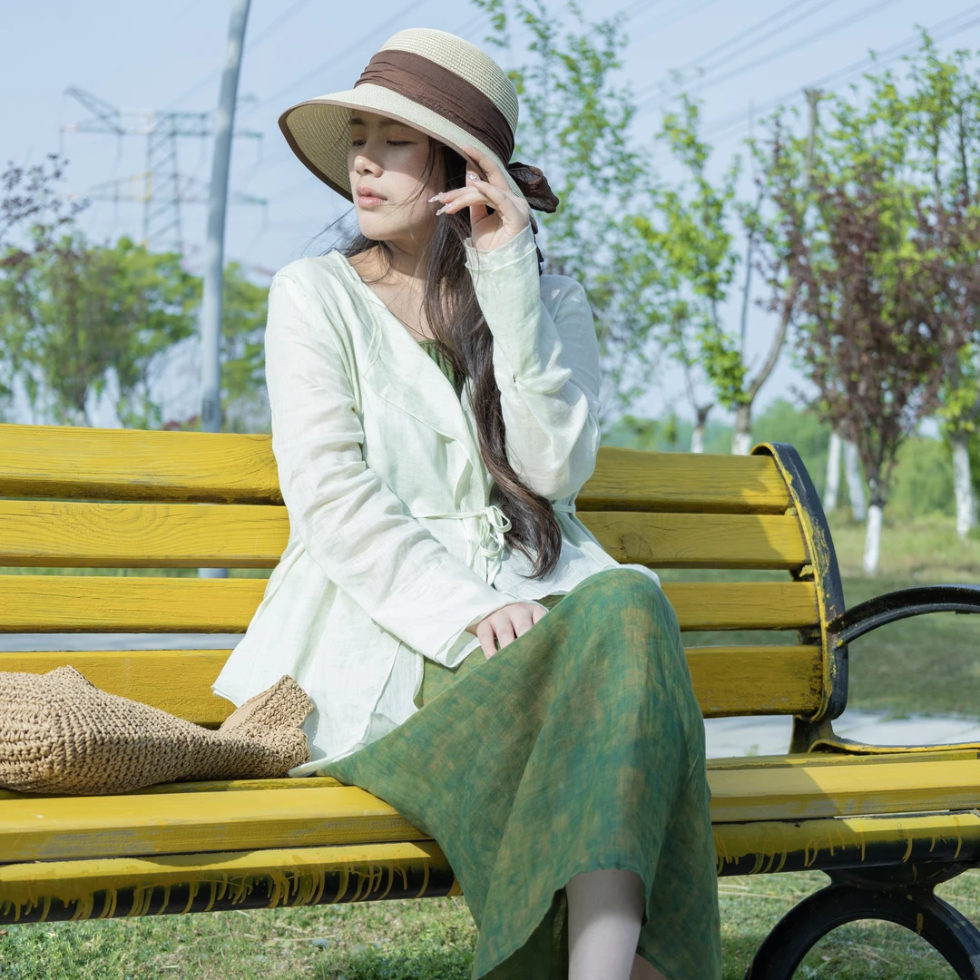 【A001-A200】苎麻上衣吊带连衣裙宽松衬衫百搭仙女风