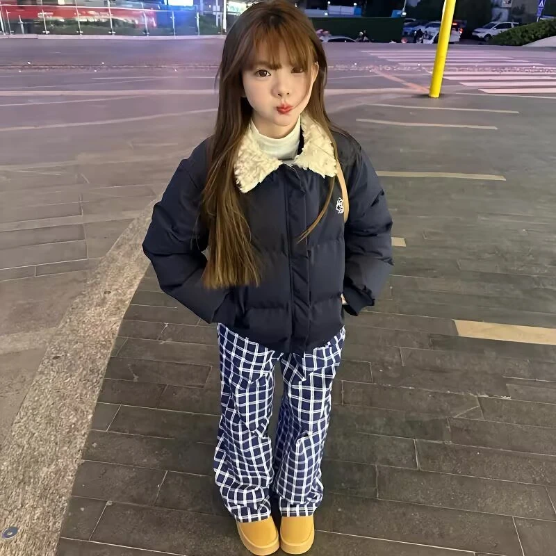 美式短款复古羊羔冬季棉服外套2025新款翻领加厚爆款学生保暖棉衣