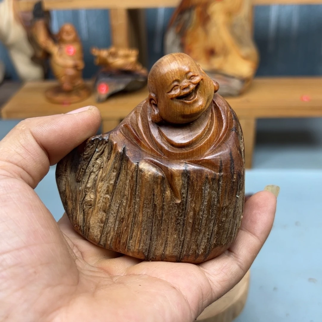 周***木崖柏木摆件手把件